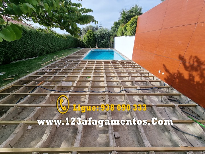 Estrutura de suporte do deck